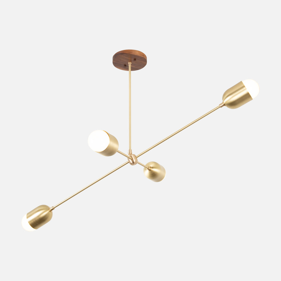 Walnut, Classic Brass