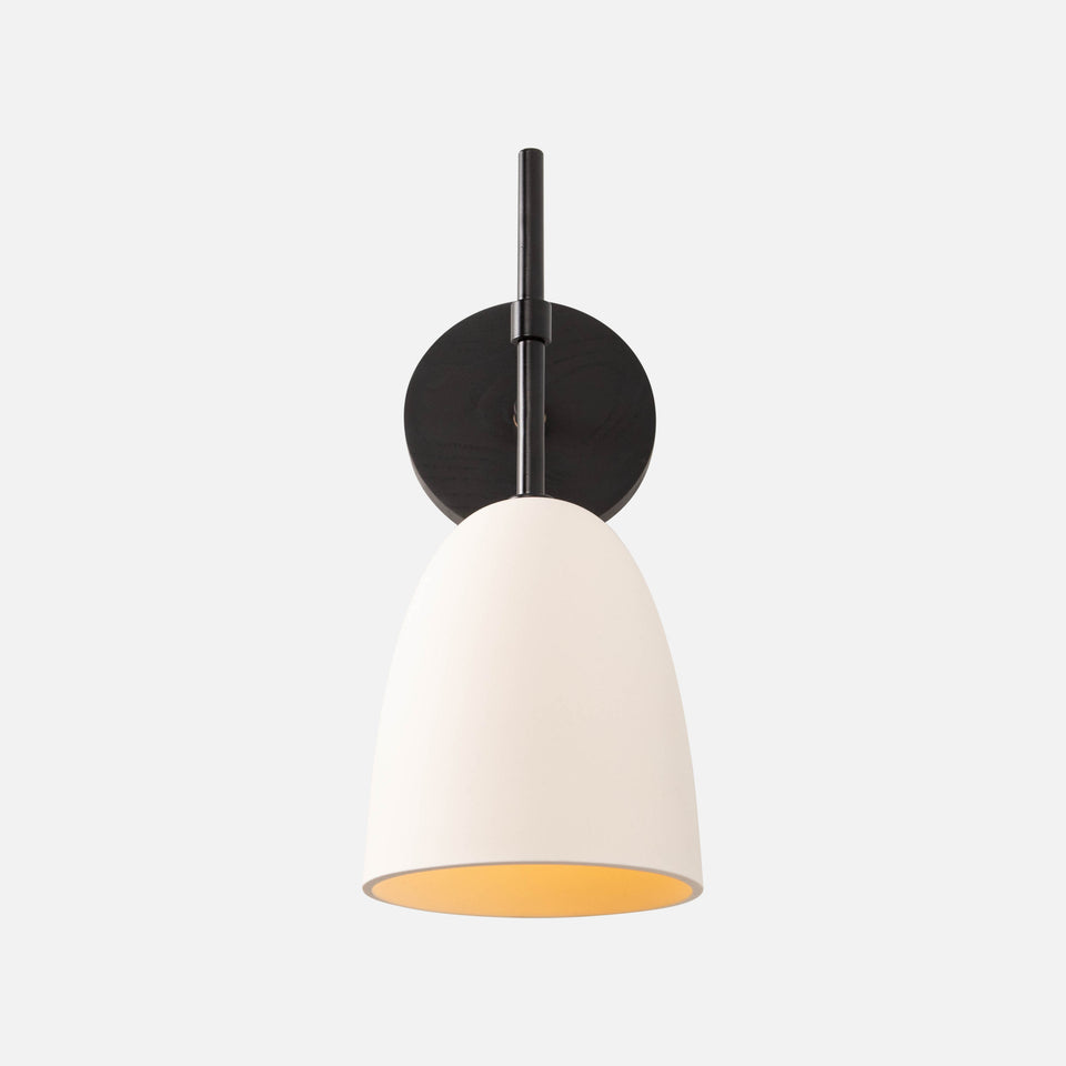 Black Ash, Matte Black, White Porcelain