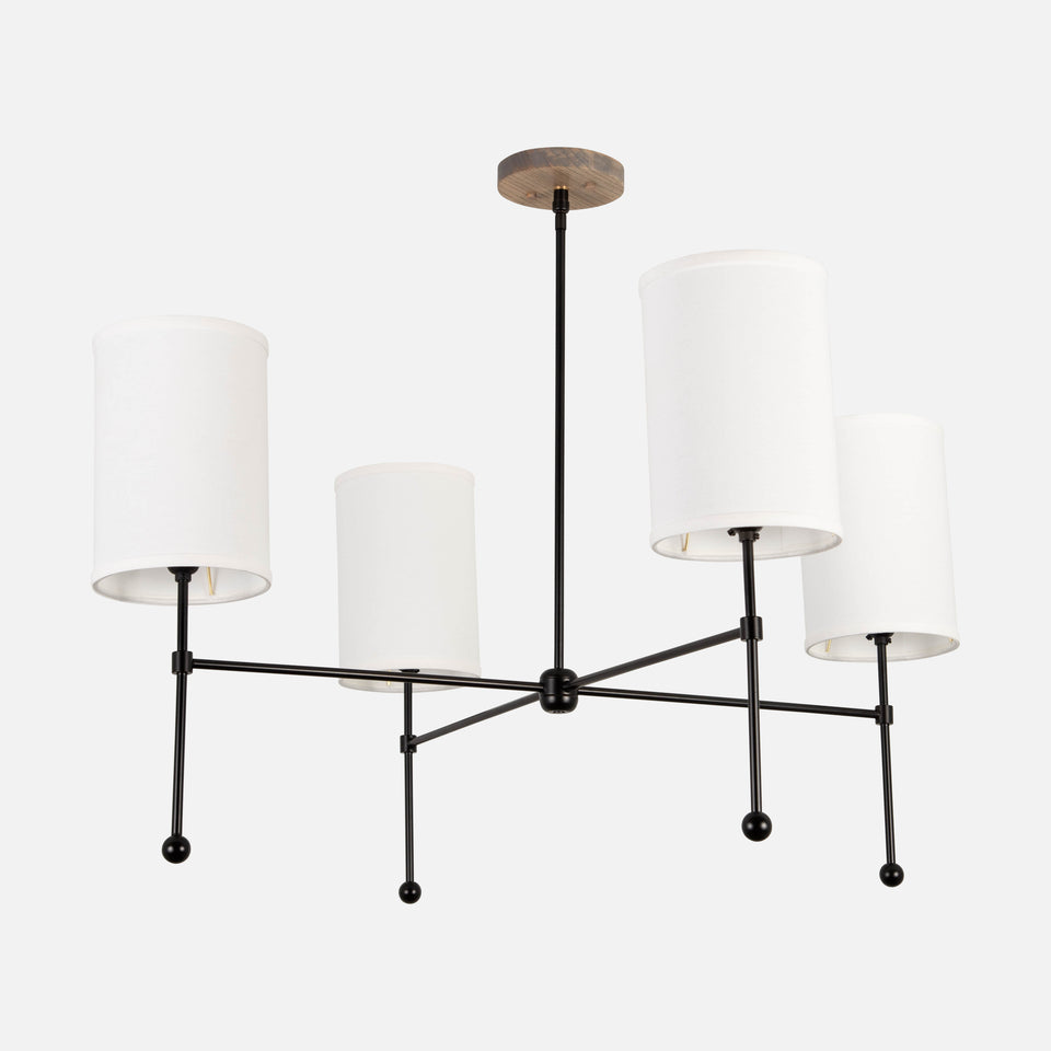 Cornsilk Oak, Matte Black, White Linen