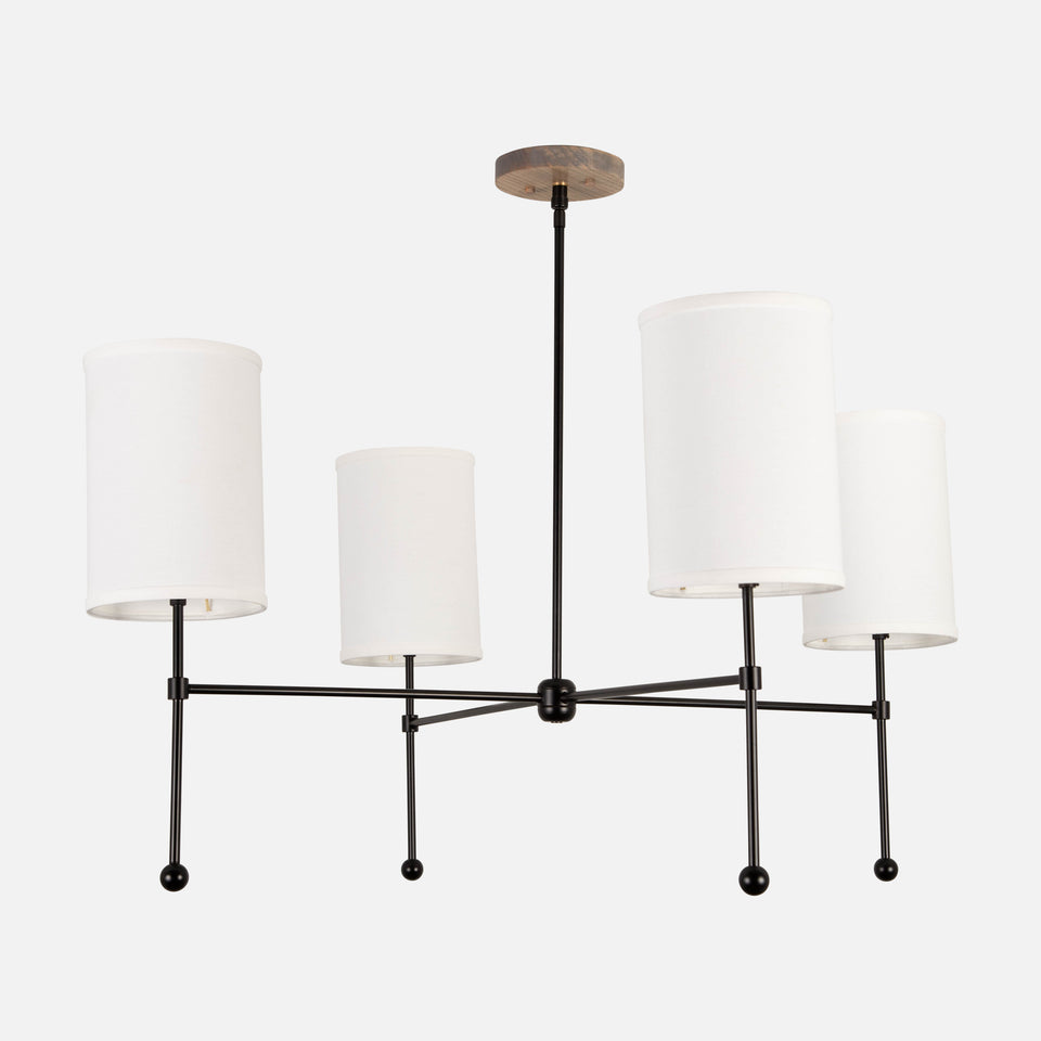 Cornsilk Oak, Matte Black, White Linen