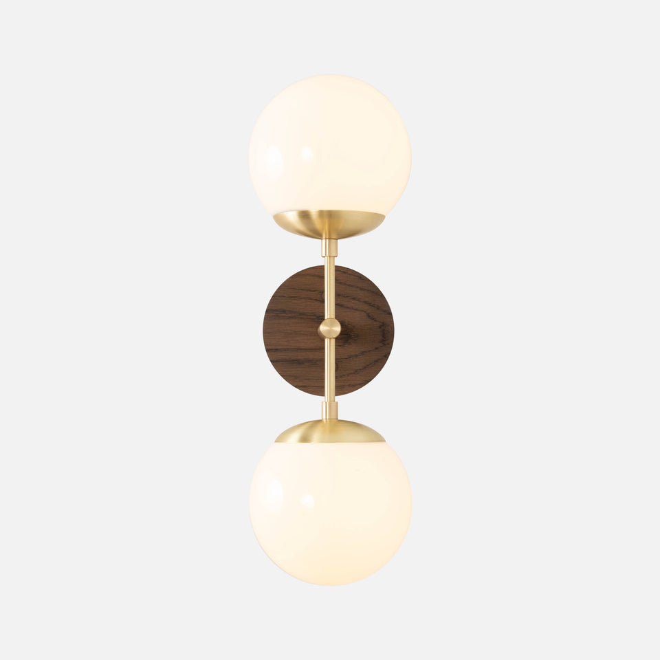 Charcoal Oak, Classic Brass, Original Frosted