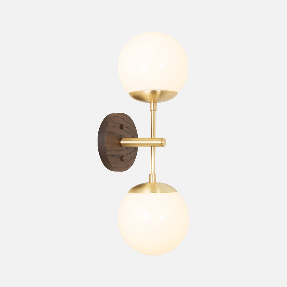 Charcoal Oak, Classic Brass, Original Frosted