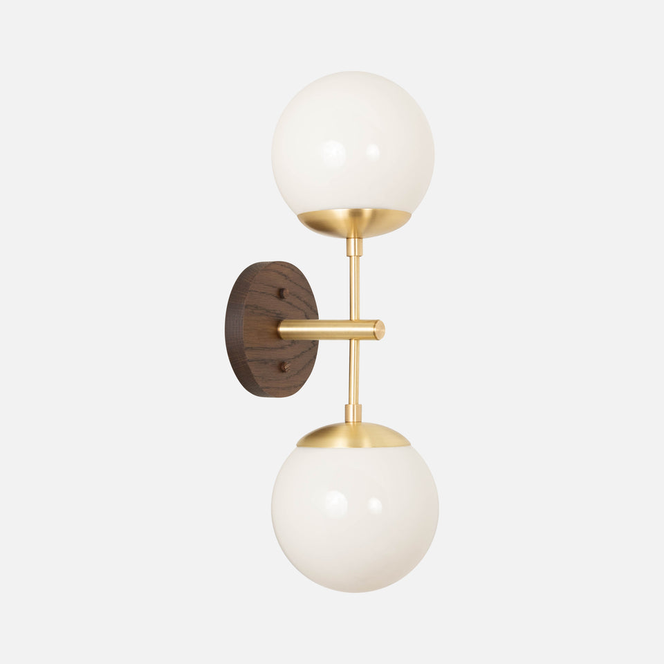 Charcoal Oak, Classic Brass, Original Frosted