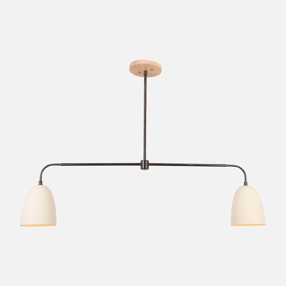 Cornsilk Oak, Oxidized Brass, White Porcelain