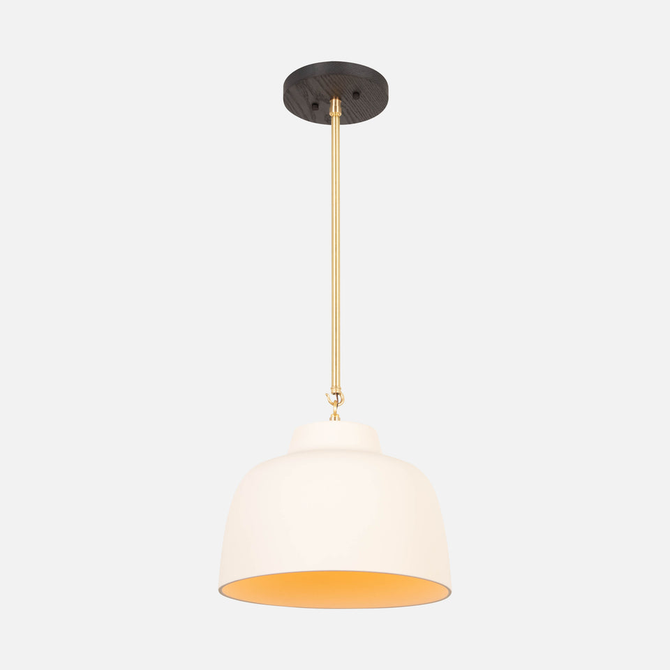 Black Ash, Classic Brass, White Porcelain