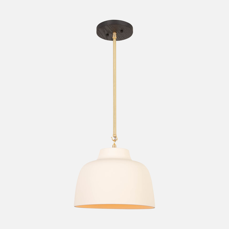 Black Ash, Classic Brass, White Porcelain