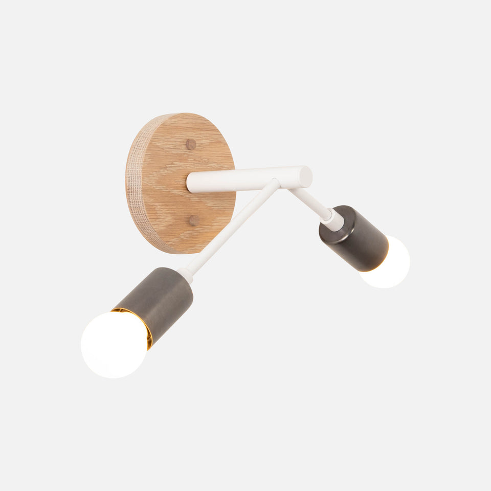 Cornsilk Oak, Satin White Arms, Oxidized Socket Cups