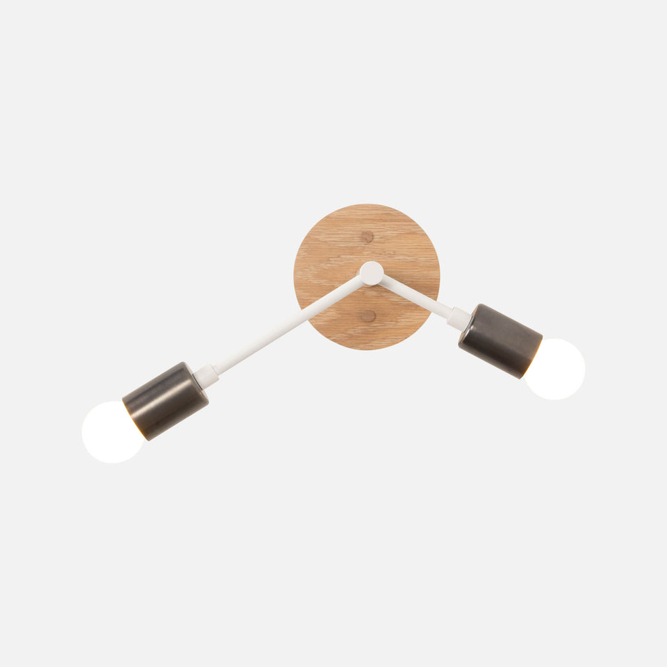 Cornsilk Oak, Satin White Arms, Oxidized Socket Cups
