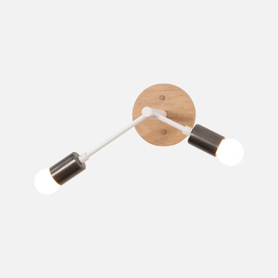 Cornsilk Oak, Satin White Arms, Oxidized Socket Cups