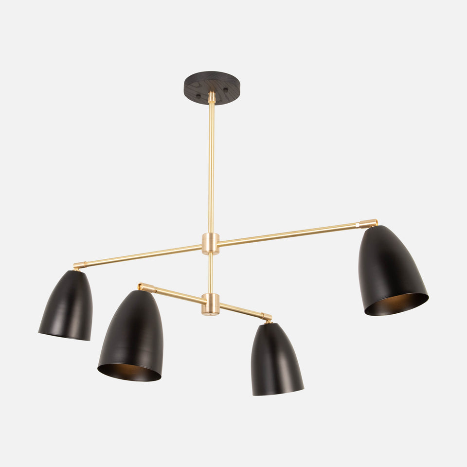 Black Ash, Classic Brass, Matte Black Shade