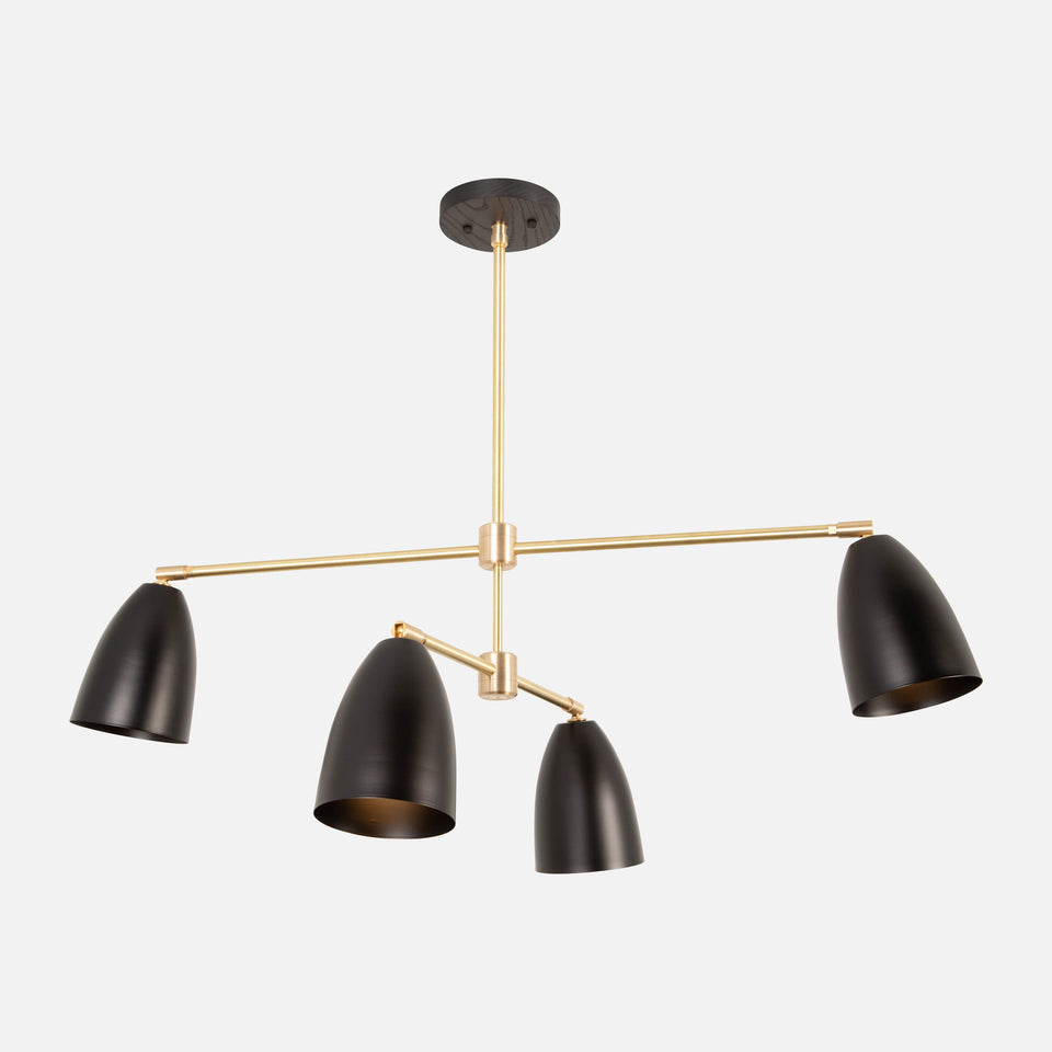 Black Ash, Classic Brass, Matte Black Shade