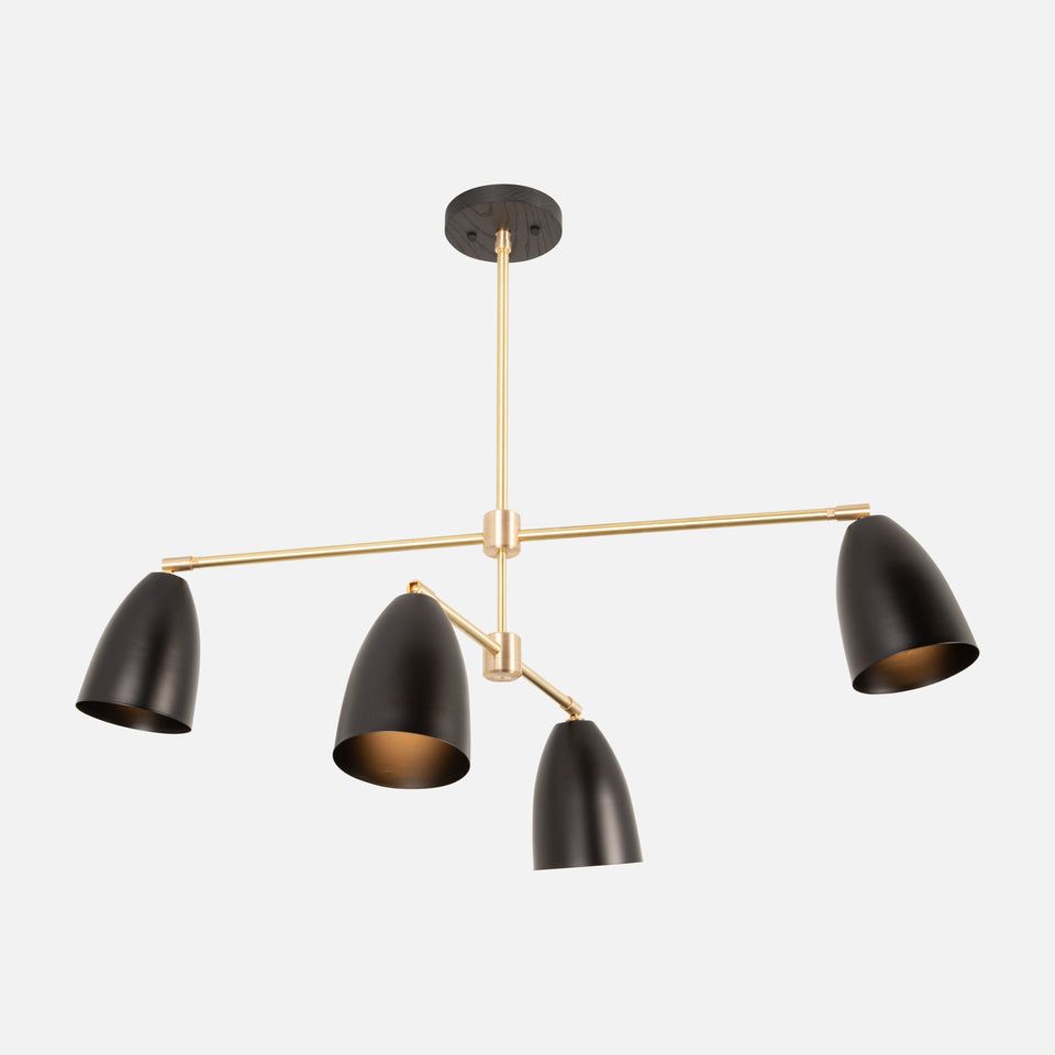 Black Ash, Classic Brass, Matte Black Shade