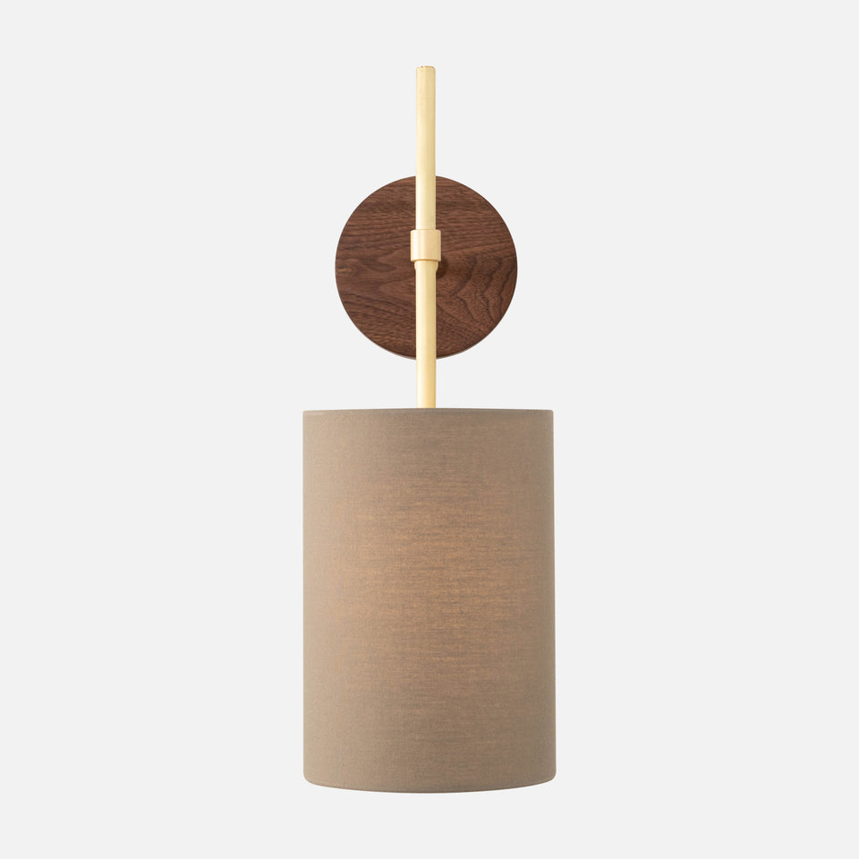 Walnut, Flat Brass, Sage Linen