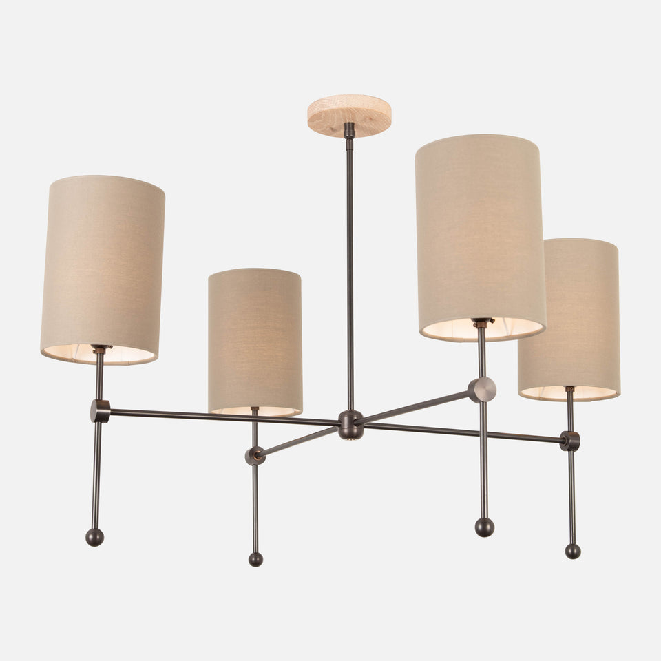 Cotton White Oak, Oxidized Brass, Sage Linen