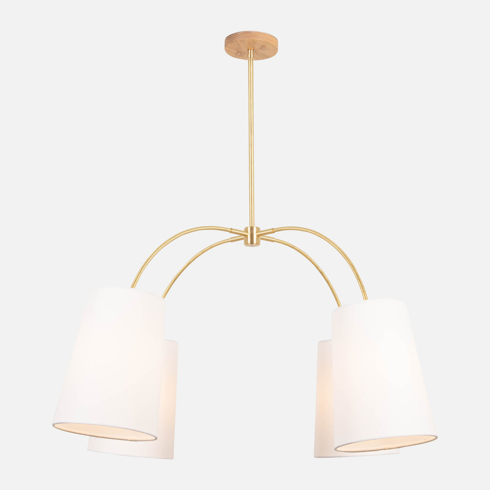 Cornsilk Oak, Classic Brass, White Linen