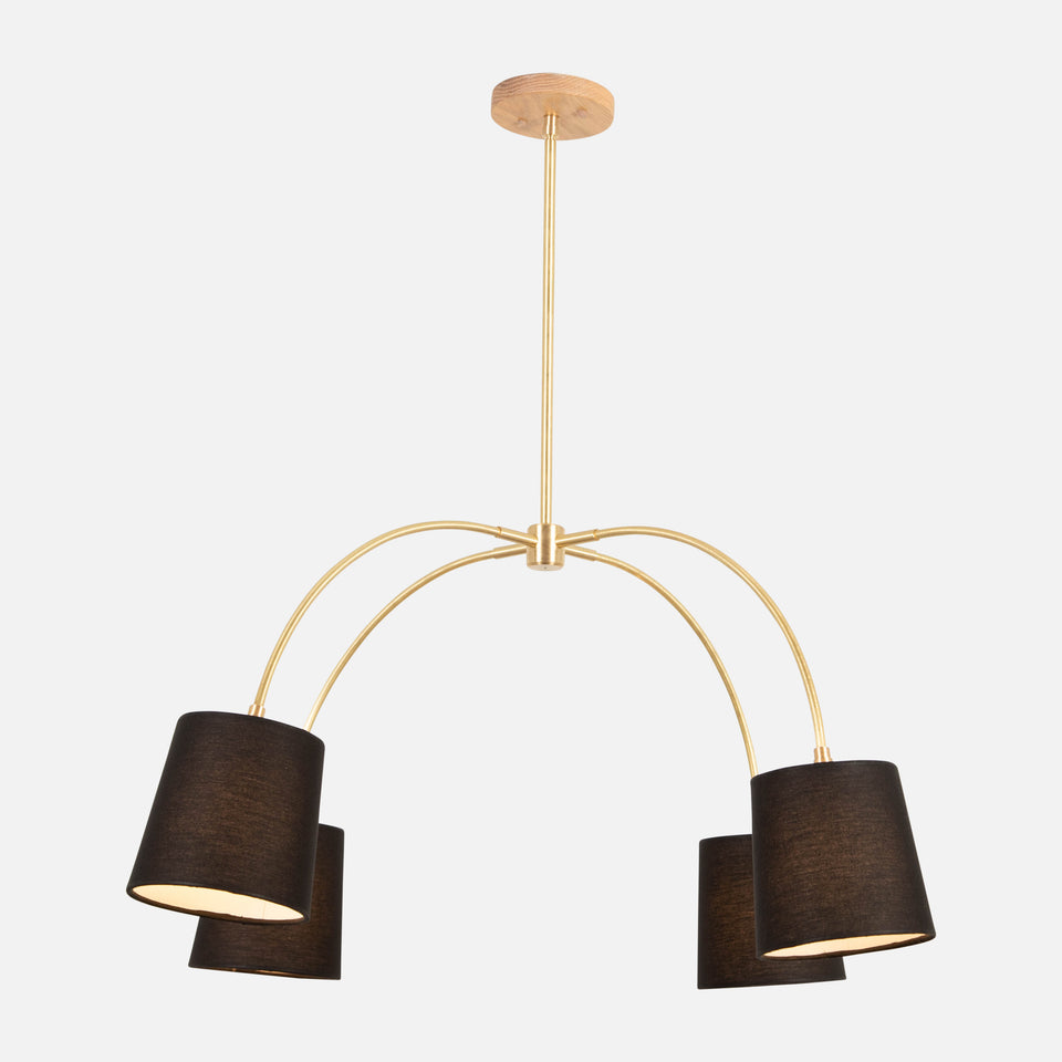 Cornsilk Oak, Classic Brass, Black Linen