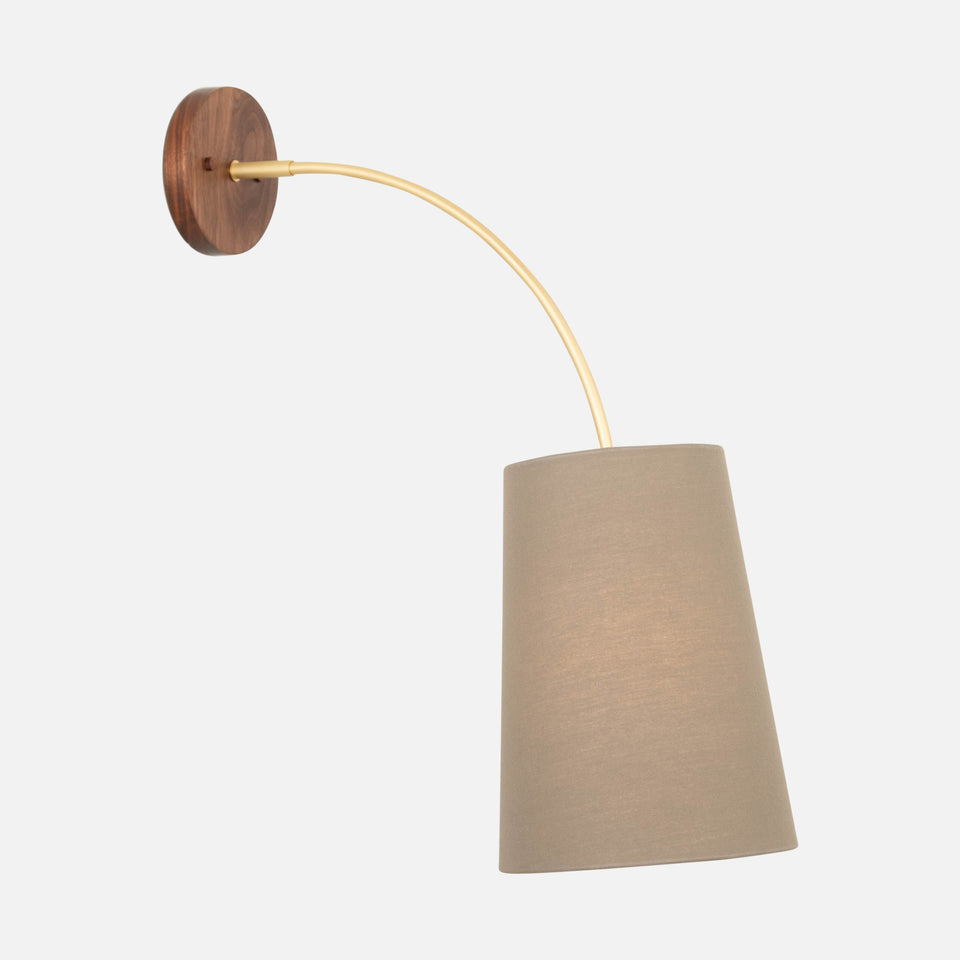 Walnut, Classic Brass, Sage Linen