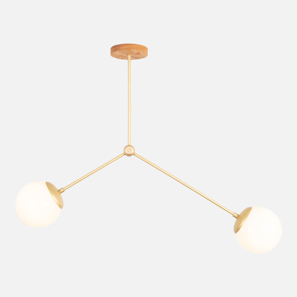 Branch Chandelier with Globes 6"