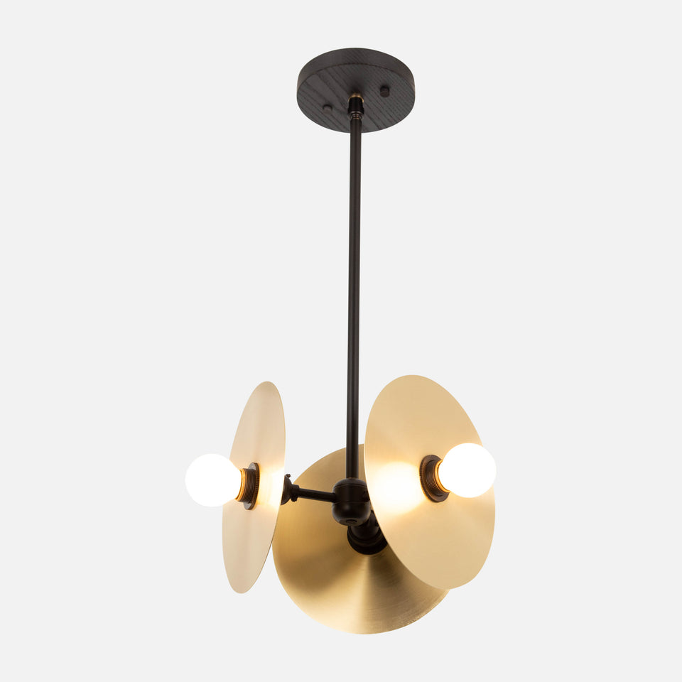 Black Ash, Matt Black Arms, Classic Brass Shades