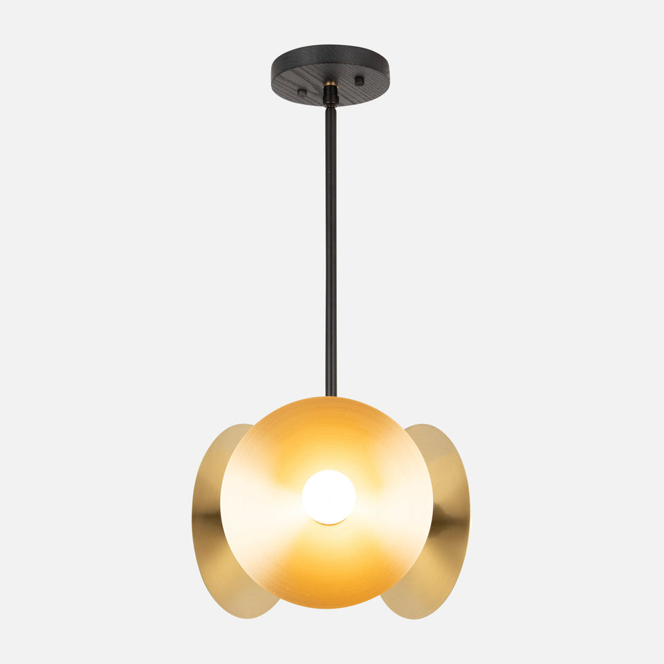 Black Ash, Matt Black Arms, Classic Brass Shades