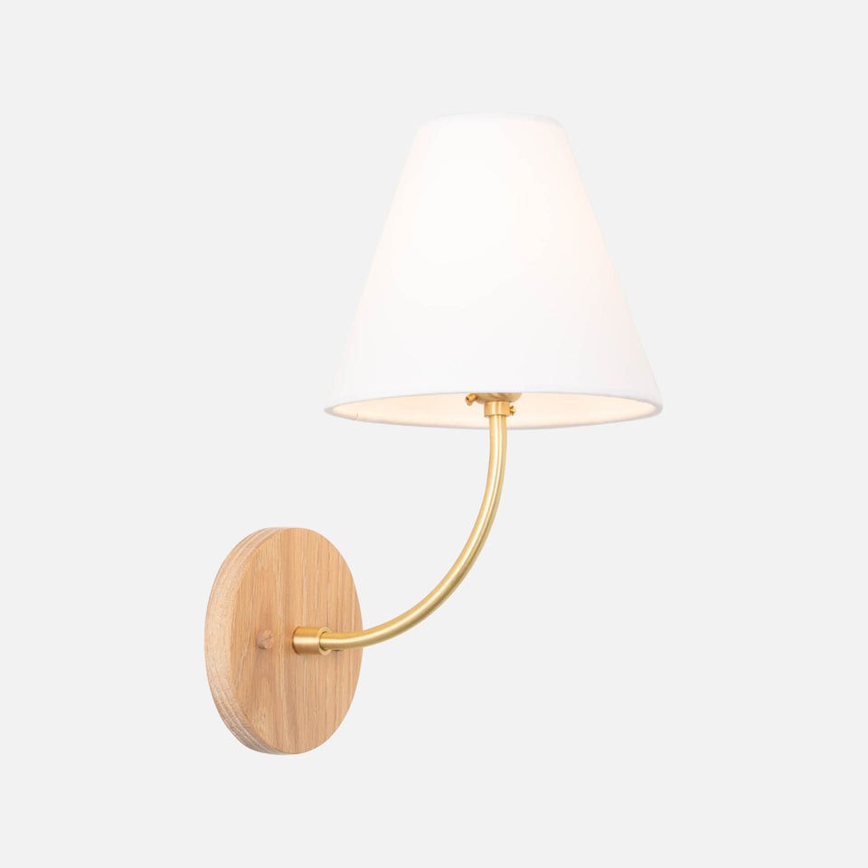 Cornsilk Oak, Classic Brass, White Linen