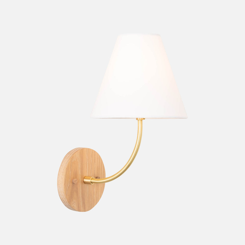 Cornsilk Oak, Classic Brass, White Linen
