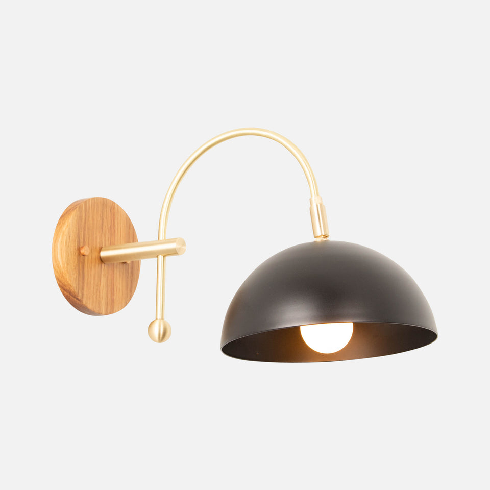 White Oak, Classic Brass Arms, Matte Black Shade