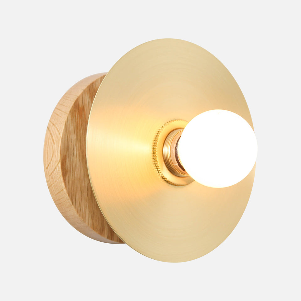 Cotton White Oak, Classic Brass Shade, Classic Brass Accent