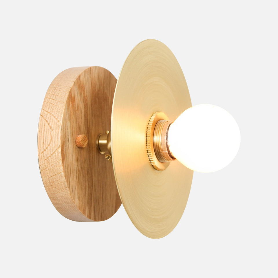 Cotton White Oak, Classic Brass Shade, Classic Brass Accent