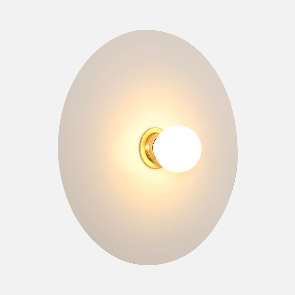 Satin White Shade, Classic Brass Accent
