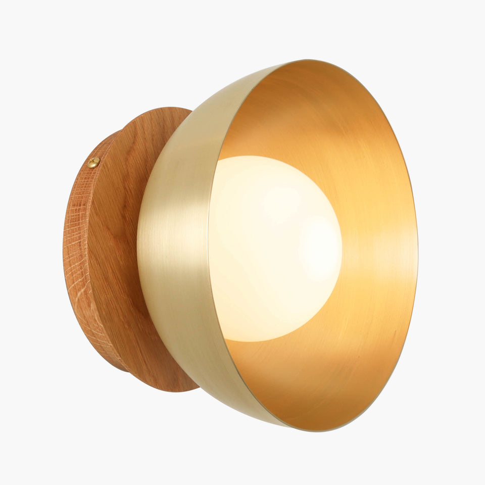 White Oak, Classic Brass Shade