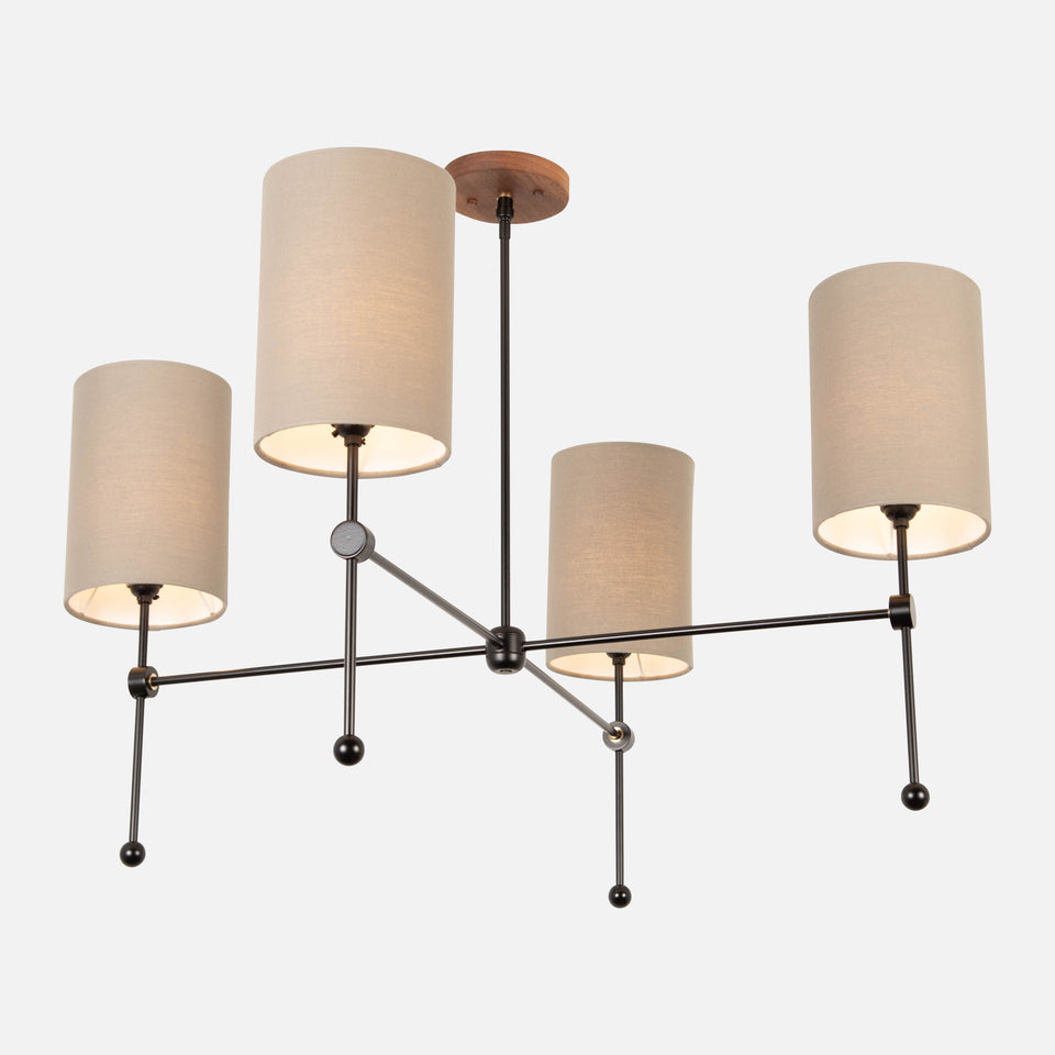 Walnut, Matte Black, Sage Linen
