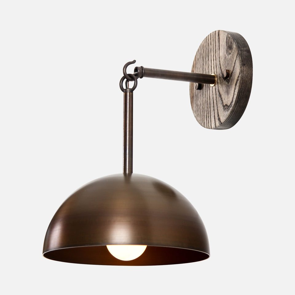 Charcoal Oak, Oxidized Brass Arms, Oxidized Brass Shade