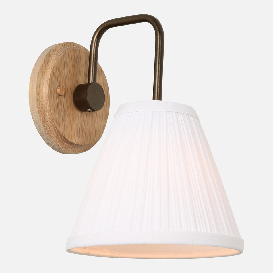 Cape Sconce with Pleated Shade