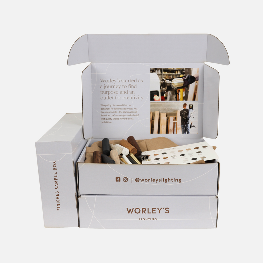 Finishes Sample Box – Worley's Lighting