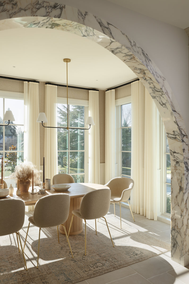 Slope Chandelier with Taper Shades