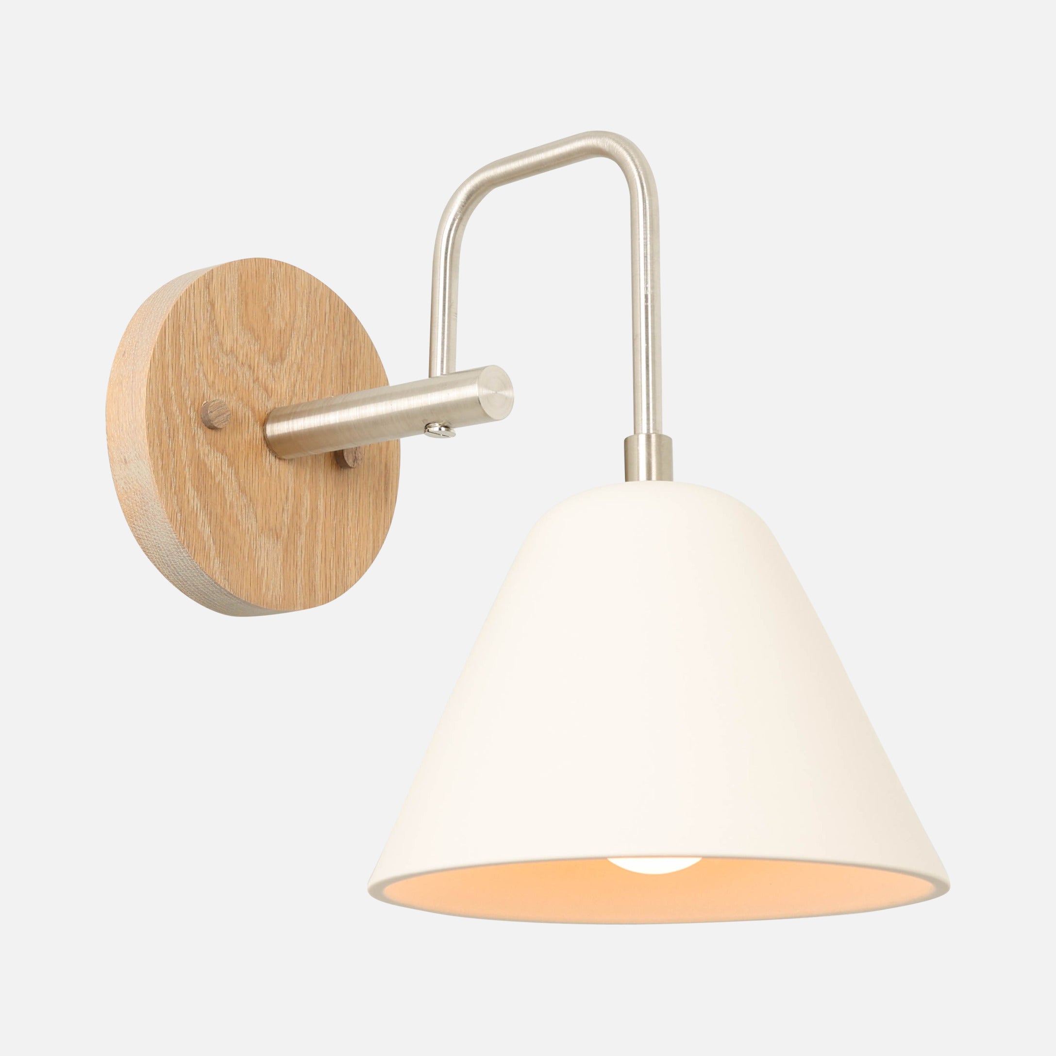 Cornsilk Oak, Silver, White Porcelain