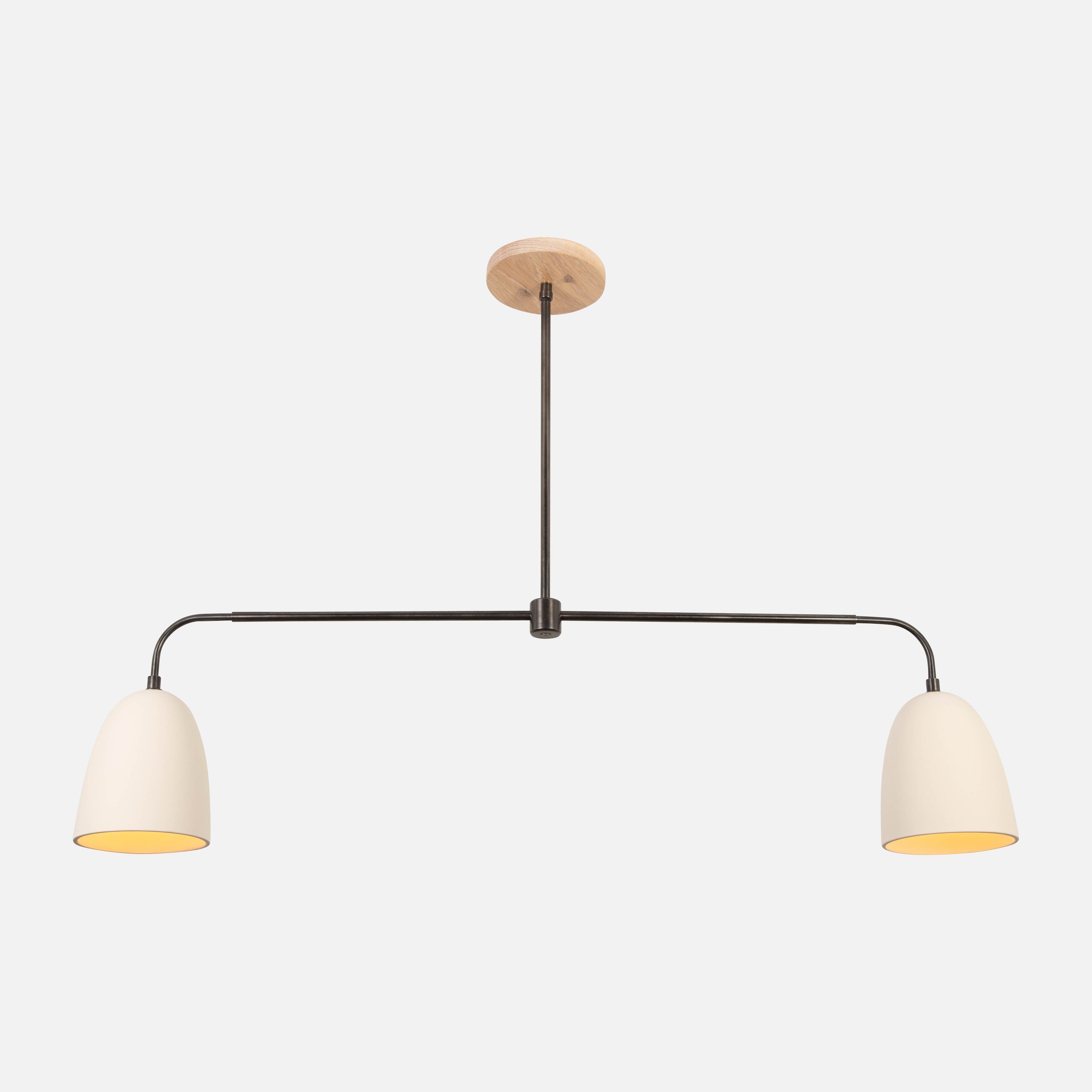 Cornsilk Oak, Oxidized Brass, White Porcelain