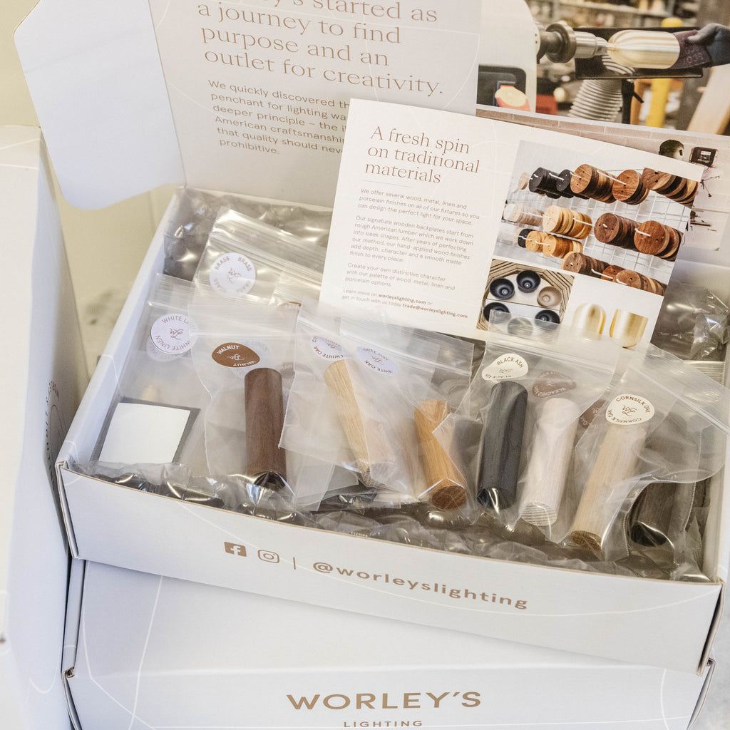 Finishes Sample Box – Worley's Lighting