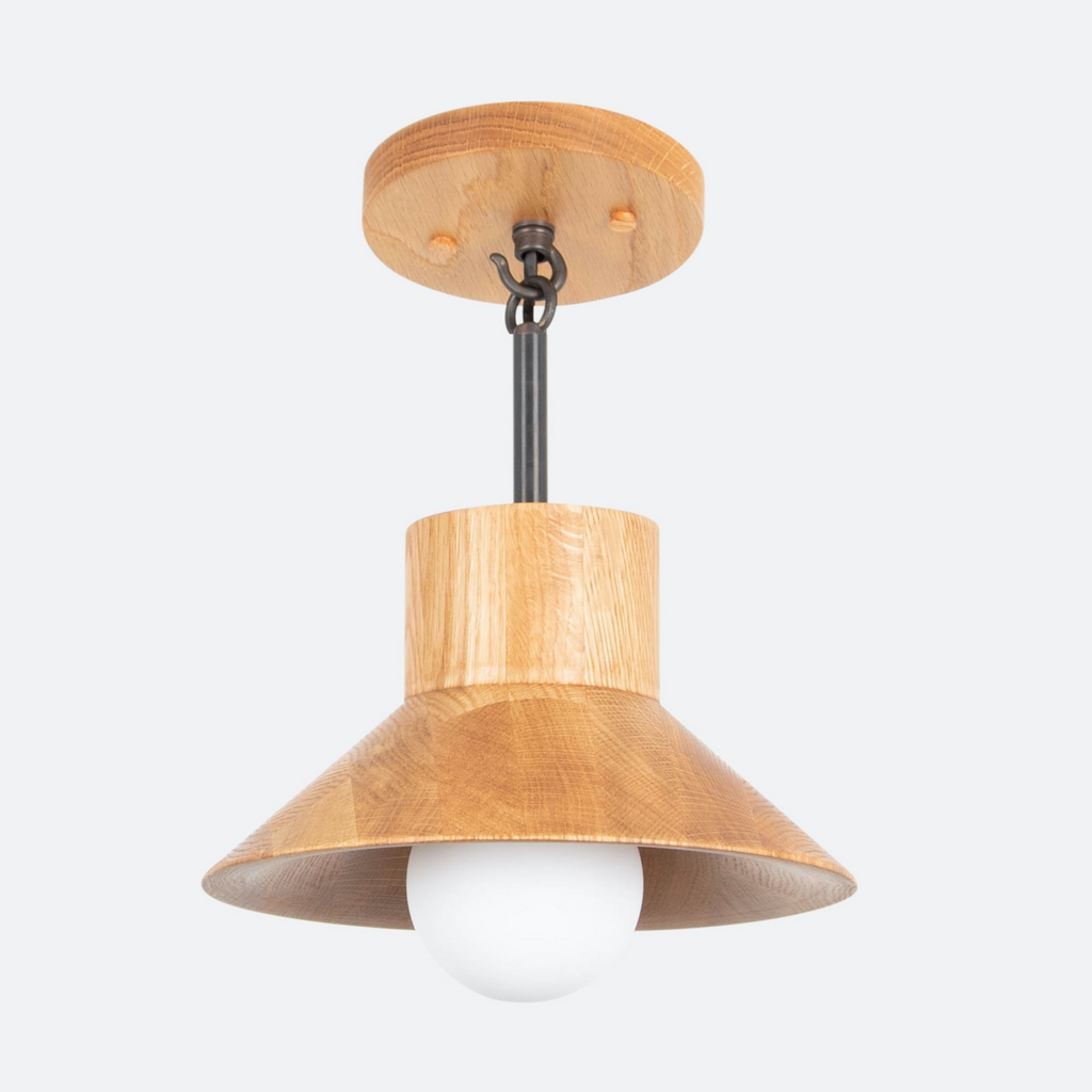 Wood Hood Flush Mount Worley's Lighting